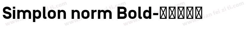 Simplon norm Bold字体转换